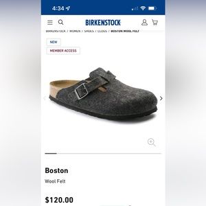 Grey wool Boston Birkenstocks